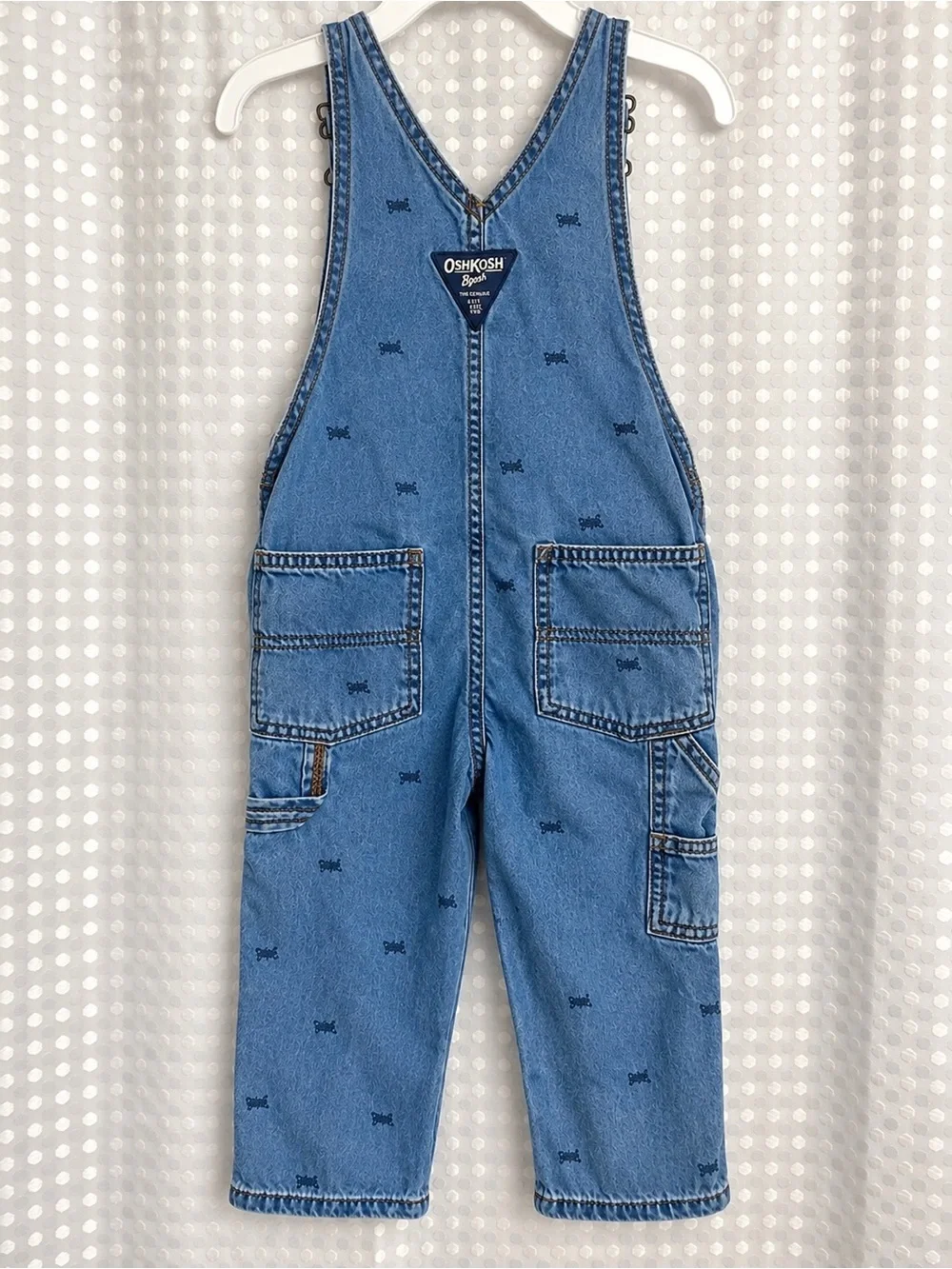 OshKosh B'gosh Light Blue Denim Kids Overalls with Embroidered Stars